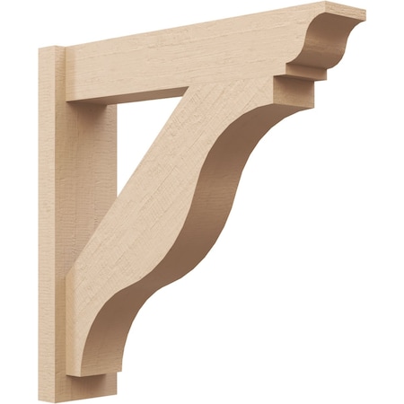 Ekena Millwork 6-in W x 26-in D x 26-in H Funston Trad Rough Cedar Woodgrain TimberThane Outlooker, Primed Tan OUTUR060X26X26FST04RCPR